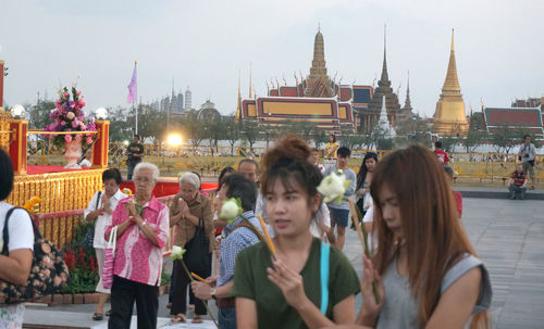 View of people in amusement park