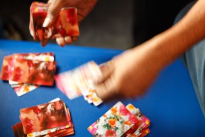 Close-up of cropped hand holding ice cream