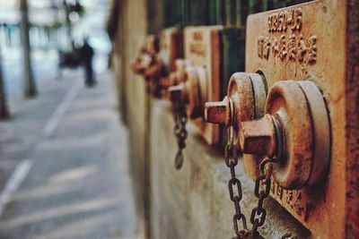 Close-up of rusty metal