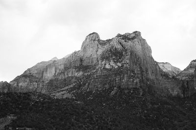 Low angle view of mountain against sky