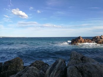 Scenic view of sea against sky