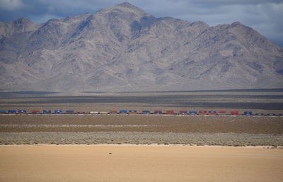 Scenic view of desert against sky