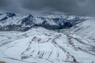 Snow covered mountain against sky