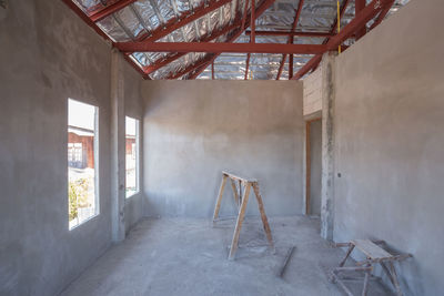 Interior of abandoned building