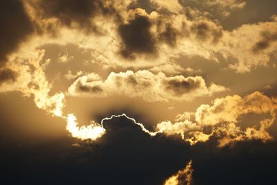 Low angle view of storm clouds in sky