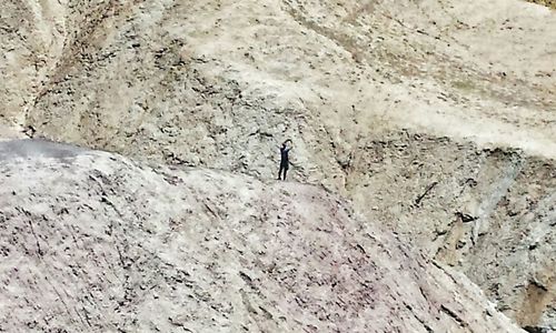 Rock formations on landscape