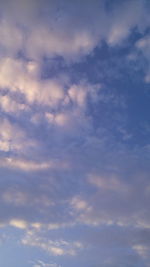 Low angle view of cloudy sky