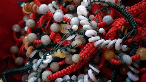 High angle view of multi colored candies