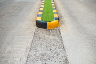 High angle view of road