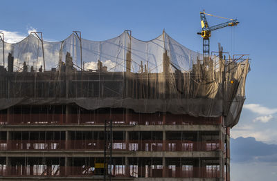 Civil construction site works on a residential building in brazil..