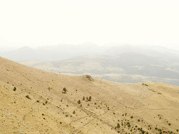 Scenic view of desert against sky