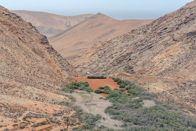 Scenic view of desert against sky