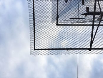 Directly below shot of net against sky