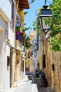 Alley amidst houses