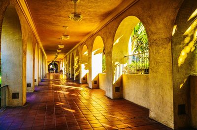 Empty corridor of building