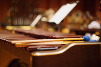 Close-up of musical instrument