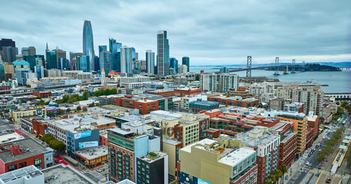 High angle view of cityscape