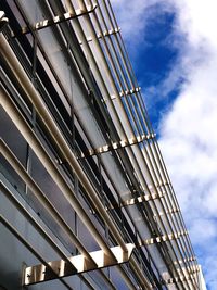 Low angle view of modern building against sky