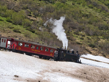 Train on railroad track