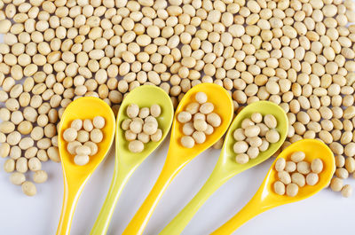 Close-up of candies against white background