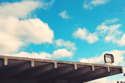 Low angle view of bridge against sky