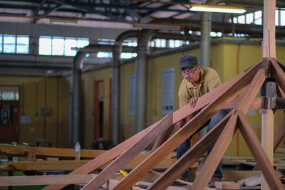 Man working at construction site