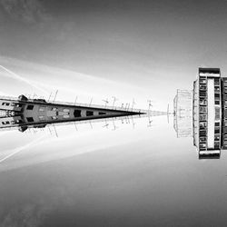 Built structures against the sky