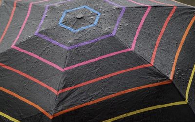 Full frame shot of umbrella in rainy season