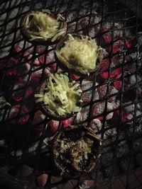 High angle view of food