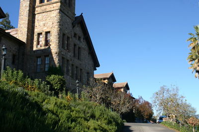 Low angle view of historic building against sky