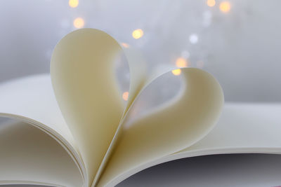 Close-up of heart shapes on table