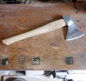 High angle view of tools on table