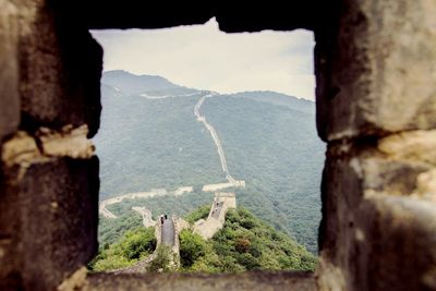 Scenic view of mountain against sky