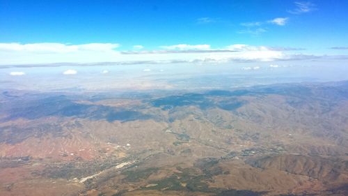 Aerial view of landscape against sky