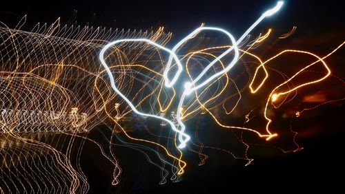 Light trails at night