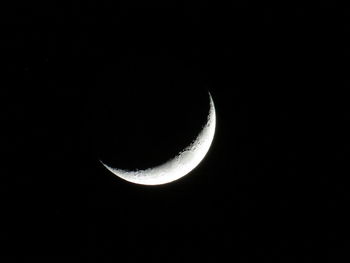 Low angle view of moon in sky