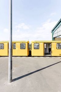 Yellow train on station