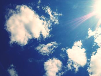 Low angle view of cloudy sky