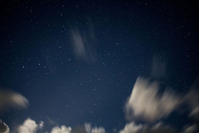 Low angle view of star field at night