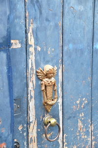 Close-up of old wooden door