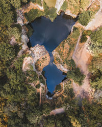 High angle view of water