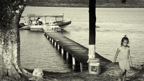 Pier in sea