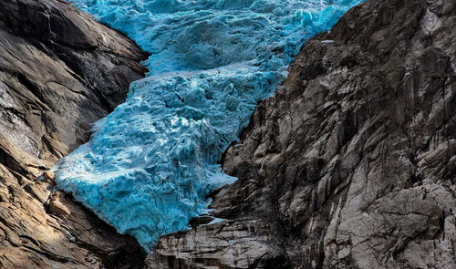 Scenic view of waterfall