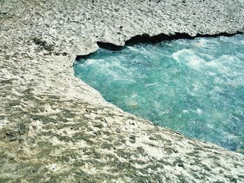 High angle view of beach