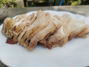 Close-up of bread on plate