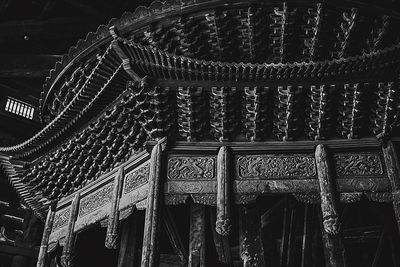 Low angle view of cross on roof