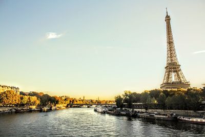 View of tower bridge over river