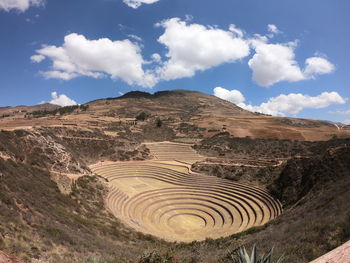 Inca ruins in moray peru