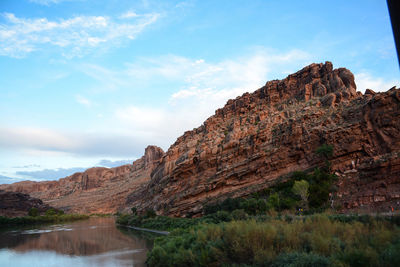 Rock formations on landscape