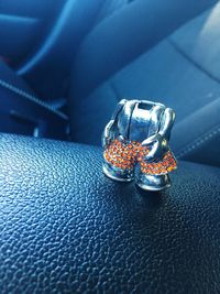 High angle view of vintage car